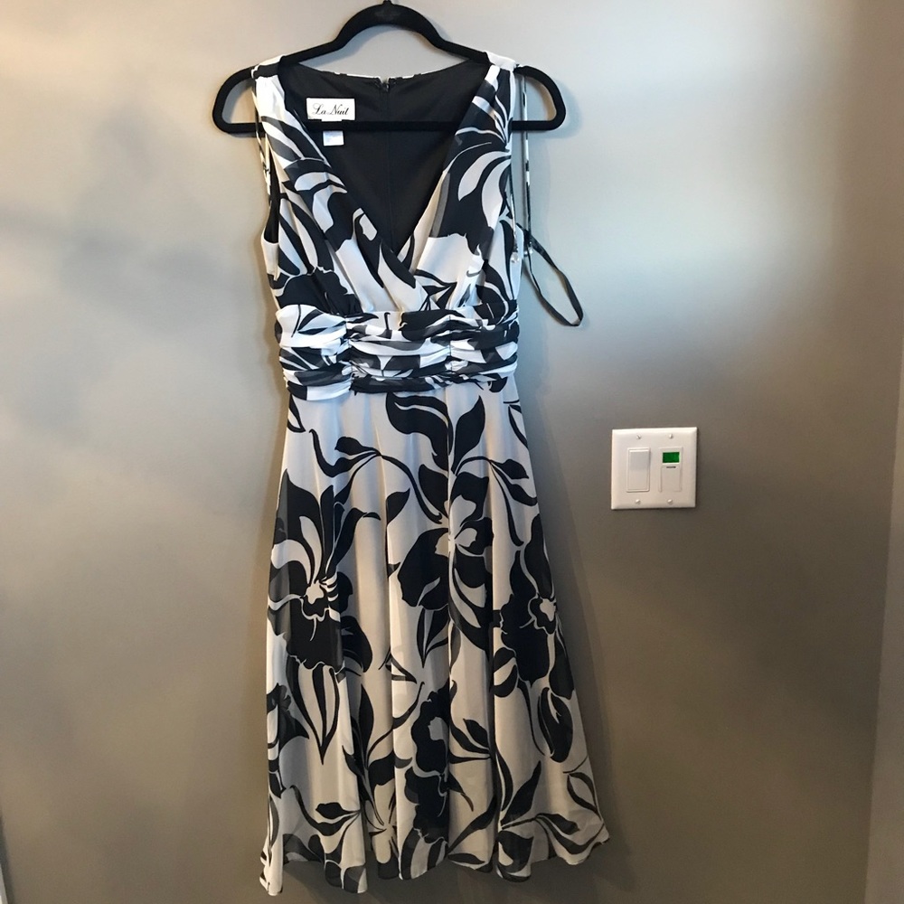 Black and white party dress